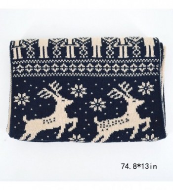 Rebecca Knitting Christmas Reindeer Blanket
