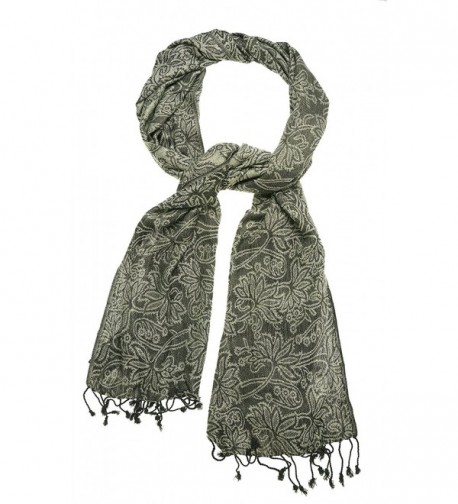 Cejon Women's Paisley Fringed Woven Wrap Scarf - Brown - CY126M0QMIH