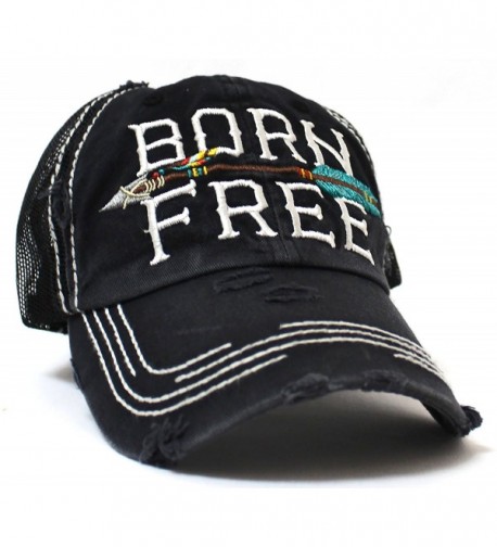 Black Born Free Vintage Trucker in Women's Baseball Caps