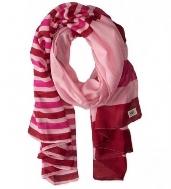 Life is good Women's Summer Stripes Scarf - Deco Pink - CN11MXHQHU7