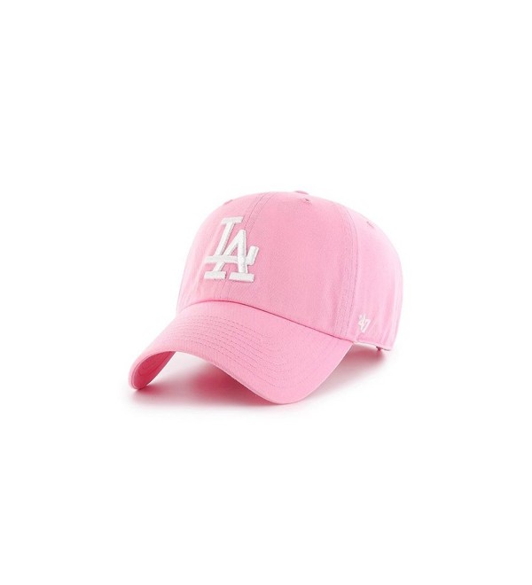 Los Angeles Dodgers Strapback Hat 47 Brand Pastel Clean Up Slouch Fit - Rose - CO17YLK8IE0