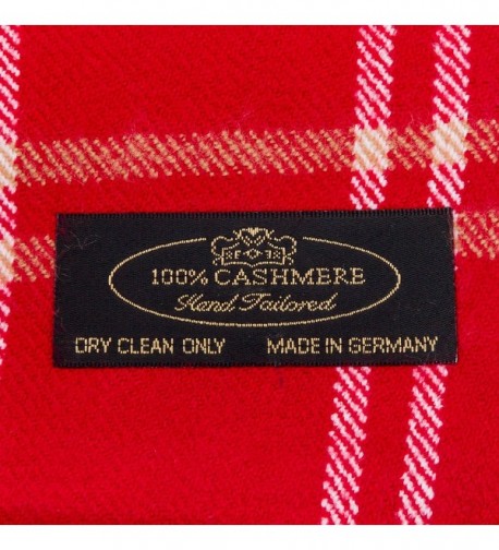 Soft & Warm Plaid Cashmere Scarf w/ Gift Box Red &Black Plaid Stripe ...