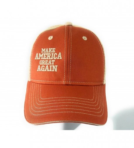 Make America Great Again Hat - Donald Trump Campaign Baseball Hat Variations - USA. - Adult - Orange.khaki.mesh - C5186SOY9H5