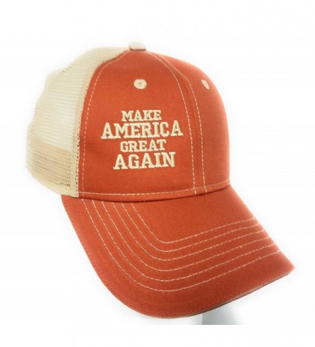 TRUCKER ORANGE KHAKI MESH MAGA