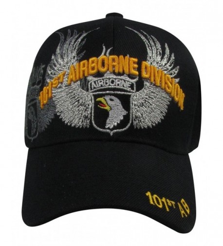 U.S. Warriors Men's101st Airborne Division with Spread Wings Baseball Cap - Black - CW11K2O4BF1