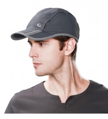 Mens UPF50 Quick-Dry Baseball Cap Foldable Brim Free-Size Sun Hat Unisex TOPEX - 89056_darkgray - C117Z6LCIS0