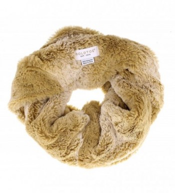 Gold Toe Women's Evanna Soft Faux Fur Circle Scarf - Tan - CE186U8N83E