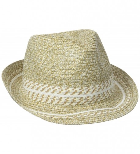 Collection XIIX Women's Tweeded Tribal Fedora Hat - Sandstone - CW127FULCQZ