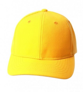 TopHeadwear Solid Yellow Adjustable Hat - CV111GX2Y8N