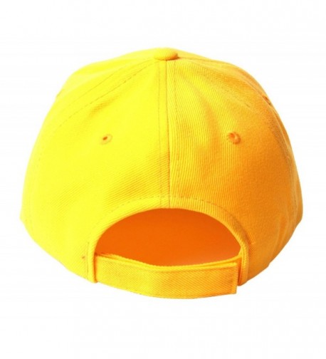 TopHeadwear Solid Yellow Adjustable Hat in Men's Baseball Caps