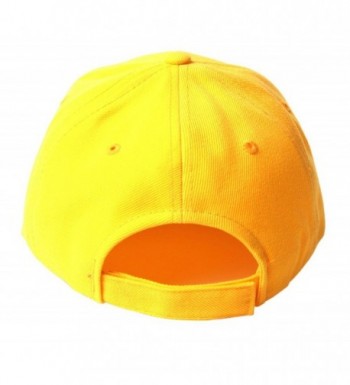 TopHeadwear Solid Yellow Adjustable Hat in Men's Baseball Caps