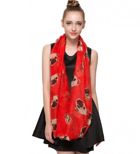 HUAN XUN Infinity Lightweight Red in Fashion Scarves