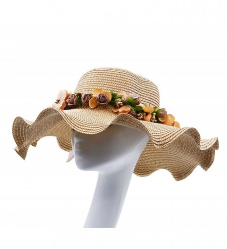 Vegali Summer Beach Sun Hat - Khaki - C712KHP4LZ9