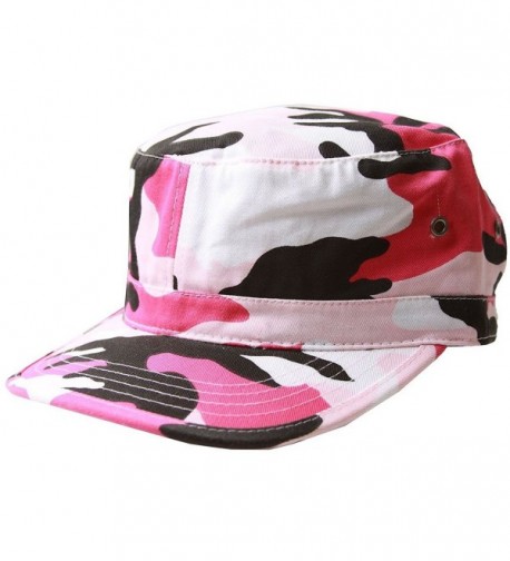 MG Women's Cotton Twill Enzyme Washed Cadet Cap (Pink Camo) One Size - CB11LXG7DNJ