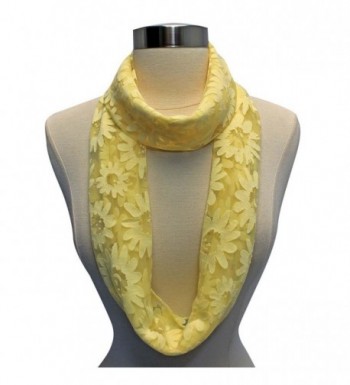 Yellow Sheer Spring Circle Infinity in Fashion Scarves