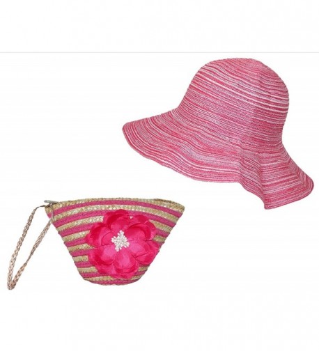 Stow And Go Pink Weaved Sun Hat - C7118BDJBT1