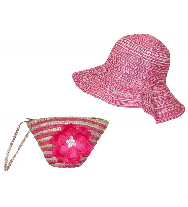 Stow And Go Pink Weaved Sun Hat - C7118BDJBT1