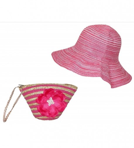 Stow Pink Weaved Sun Hat