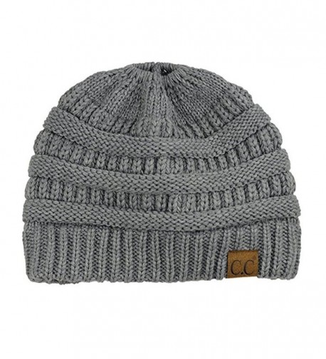 Womens Cable Knitted Messy Beanie