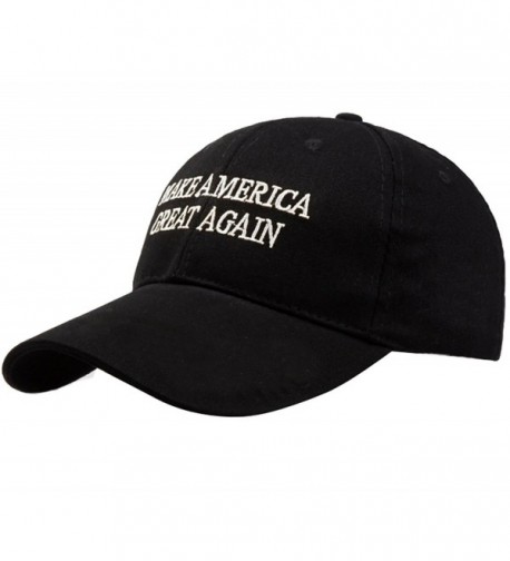 Cutecat Unisex Adult Adjustable Baseball Cap Trump Make America Great Again Hat - Black - CH17YGXKI0T