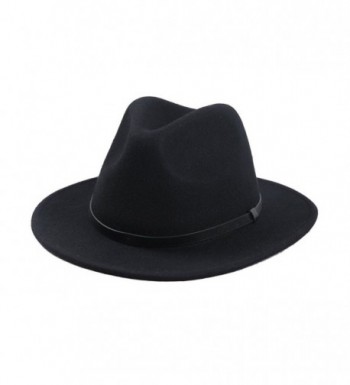 Sedancasesa Crushable Outback Fedora Black in Men's Fedoras