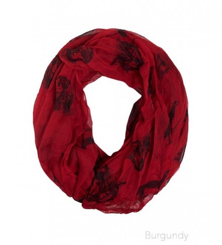 ScarvesMe Wolf Print Infinity Scarf - Burgundy - CY12EBEOHNN