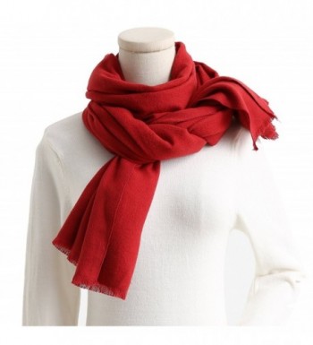 Cashmere Feel Cotton Blend Scarf / Shawl / Wrap Super Soft Large Scarves And Shawls - Red - CM1853GGHDZ