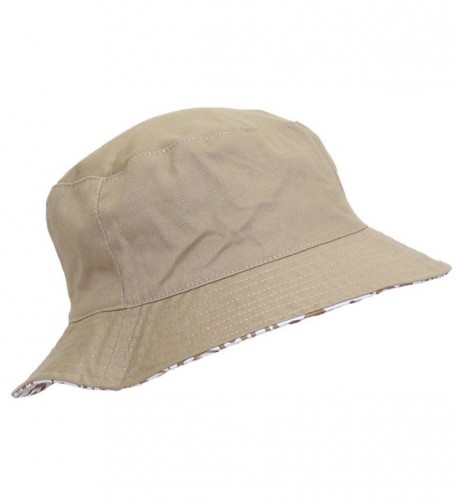 Reversible Summer Floppy Bucket Hat W/Hawaiian Designs (One Size) Tan ...