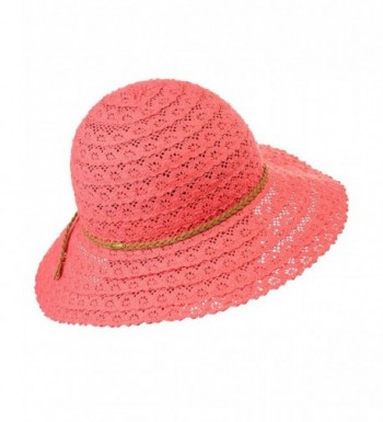 NYFASHION101 Brown Braided Vented Cotton in Women's Sun Hats