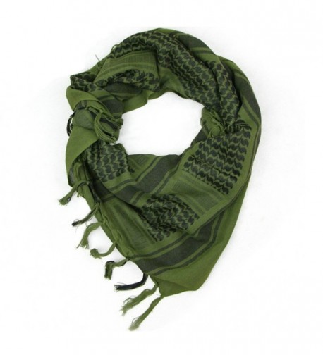 Neodot Tactical Desert Military Shemagh Arab Keffiyeh Neck Scarf Head Wrap 100% Cotton - Army Green - CC186GGT7S9