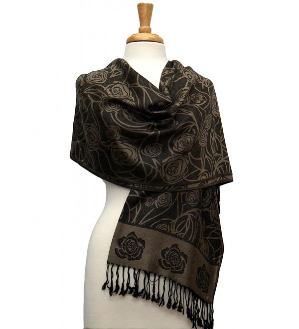 Rose Pashmina Shawl Scarf Khaki CW185A3W3NZ