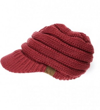 Crane Clothing Co. Women's Knit CC Cap - Burgundy - C01859OKCLX