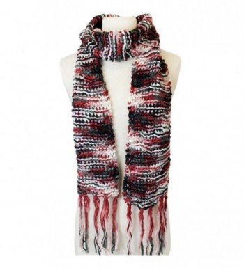 Burgundy Two Tone Unisex Winter Scarf