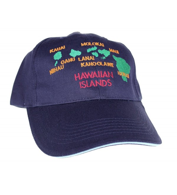 Hawaiian Islands Cap Hats- Navy - CW116MFU135