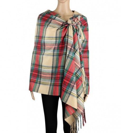 Achillea Scottish Tartan Cashmere Blanket - Khaki Tartan - CD12NH4I0E2