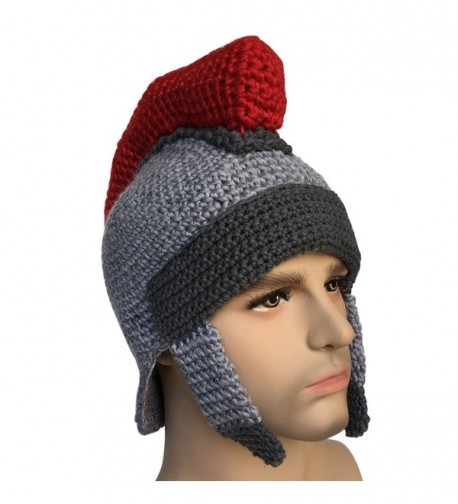 Kafeimali Men's Knight Knit Beard Hat Original Barbarian Warrior Halloween Caps - Gary D - C21872SC2IX