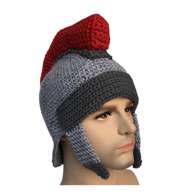 Kafeimali Men's Knight Knit Beard Hat Original Barbarian Warrior Halloween Caps - Gary D - C21872SC2IX