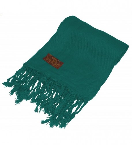 Kuldip Unisex Pashmina Scarf Shawl Wrap Throw Teal Green - C61130IWUXL