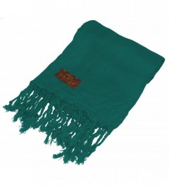 Kuldip Unisex Pashmina Scarf Shawl Wrap Throw Teal Green - C61130IWUXL