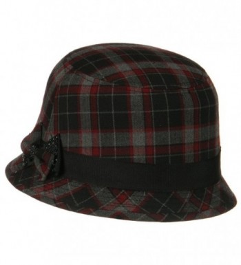 Plaid Wool Felt Cloche Hat