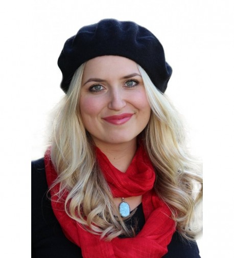 Brigette Classic Wool Beret by Parkhurst - Black - CJ11RYYPMSR