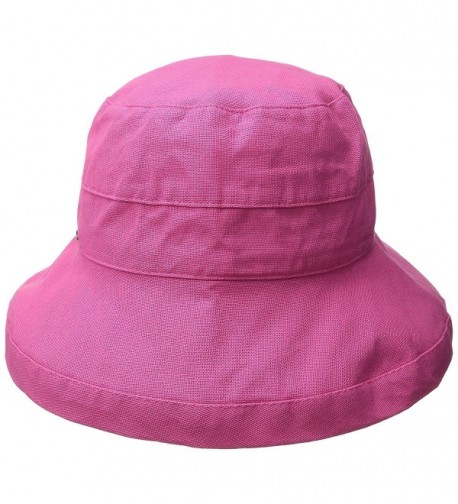 Scala Women's Medium Brim Cotton Hat - Crimson Rose - CW11K4A5HUP