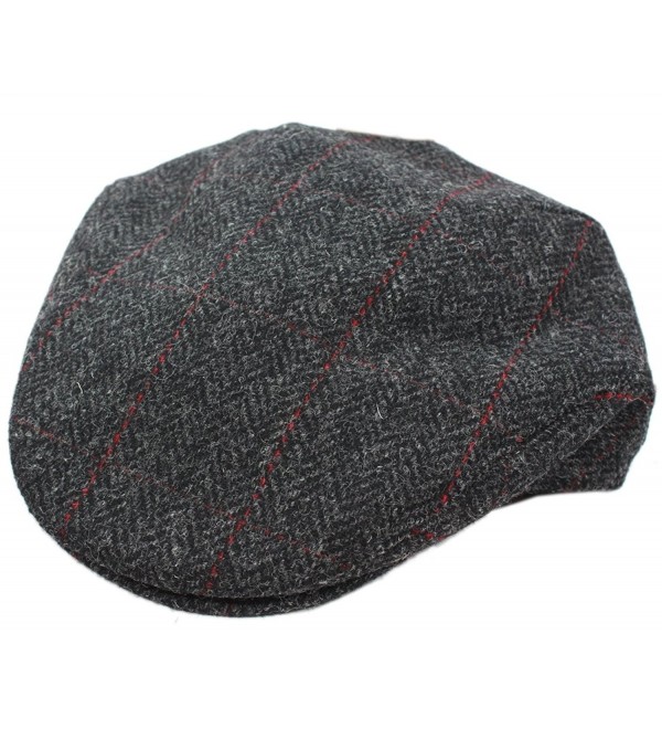 Trinity Cap 100% Wool Charcoal Herringbone Irish Made Mucros - C511RCEK0VN