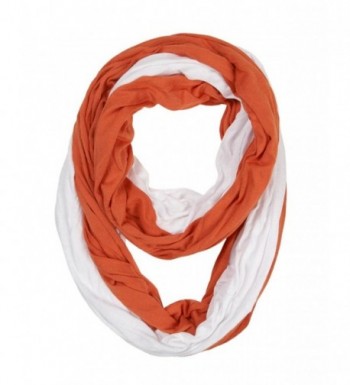 Game Day (College Pro High School Team) Infinity Circle Scarf - Orange & White - CD11TQ3YZ2X