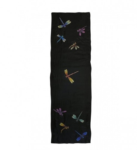 Invisible World Womens Painted Dragonflies in Fashion Scarves