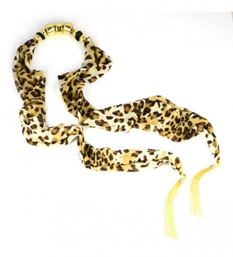 Tassel Leopard Jewelry Necklace Beaded in Fashion Scarves