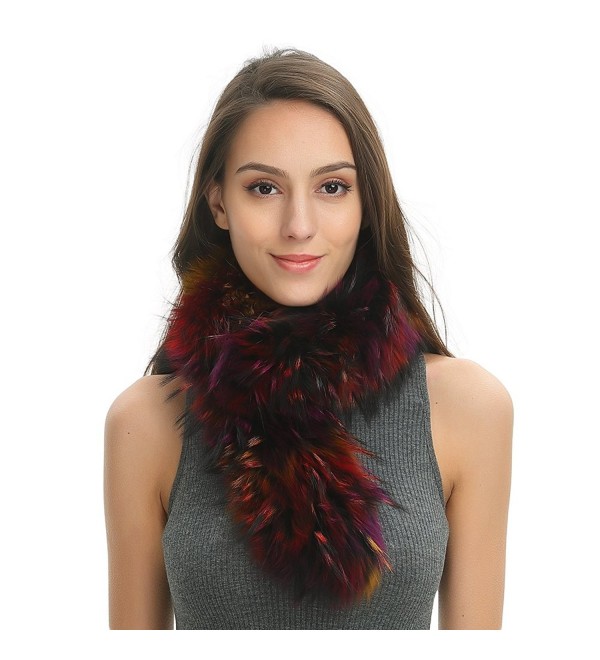 Ferand Cozy Winter Warm Real Raccoon Fur Scarf for Women - Multicoloured - CZ187GXLATR