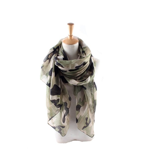 ctshow Camouflage Print Voile Print Scarf Fashionable Women Scarves - Army Green - CN182XK8EZQ