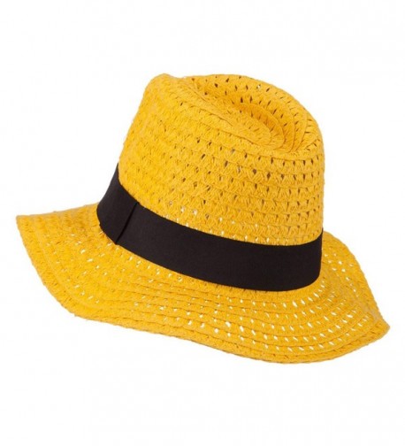 Paper Crushable Panama Hat Yellow