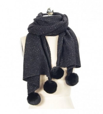 LOUISE FIONA Womens Cashmere Wraps%EF%BC%8CBlack